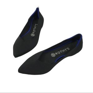 Rothy’s Black The Point Flats Shoes Size 8